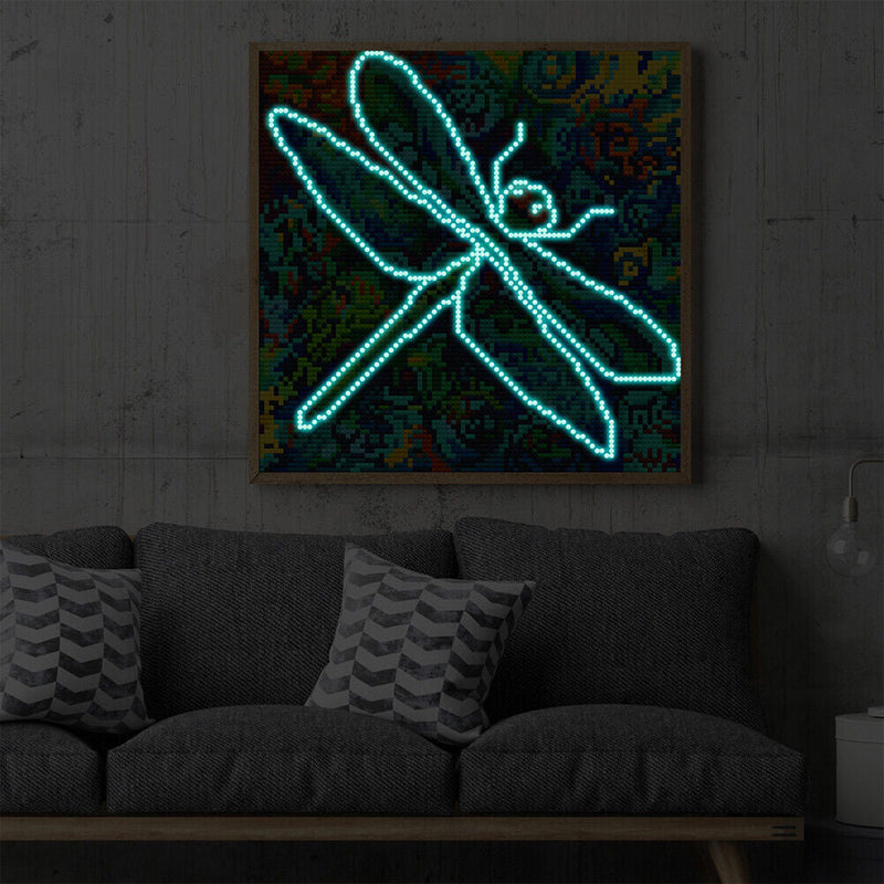 Green Dragonfly Luminous Crystal Rhinestone Diamond Painting