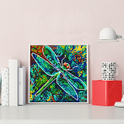 Green Dragonfly Luminous Crystal Rhinestone Diamond Painting