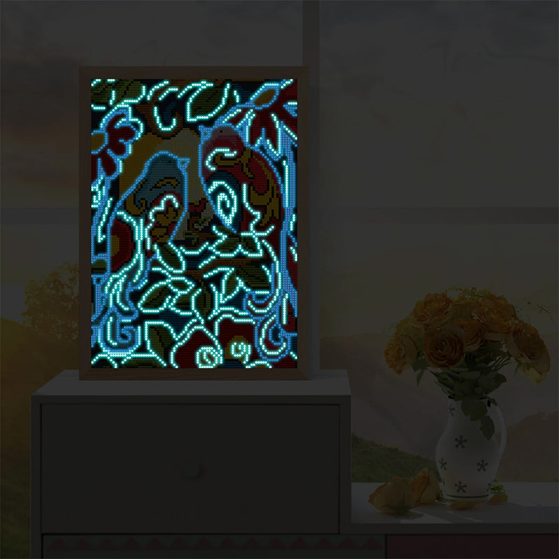 Abstract Birds Luminous Crystal Rhinestone Diamond Painting