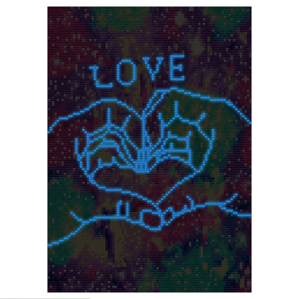 LOVE Luminous Crystal Rhinestone Diamond Painting