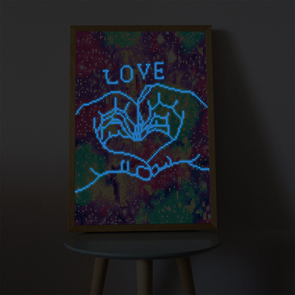 LOVE Luminous Crystal Rhinestone Diamond Painting