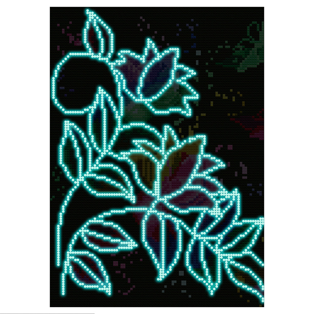 Colorful Leaves Luminous Crystal Rhinestone Diamond Painting