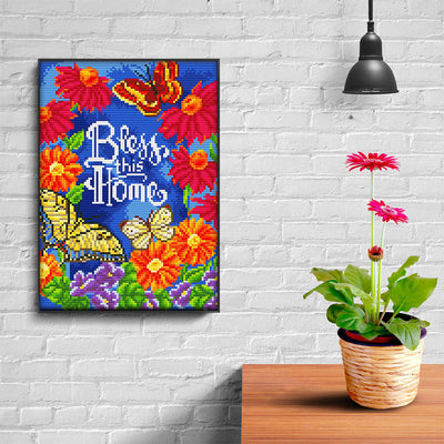 Bless This Home Luminous Crystal Rhinestone Diamond Painting