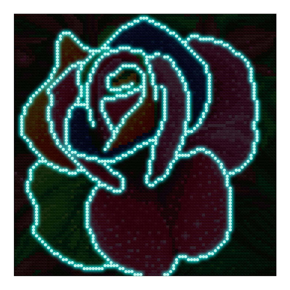Colorful Rose Luminous Crystal Rhinestone Diamond Painting