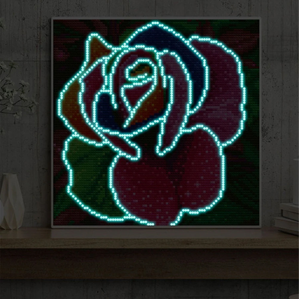 Colorful Rose Luminous Crystal Rhinestone Diamond Painting