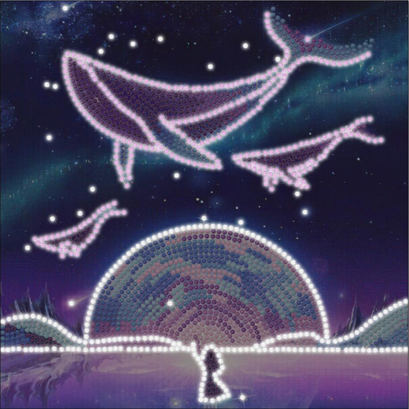 Purple Fantasy Dolphin Luminous Crystal Rhinestone Diamond Painting