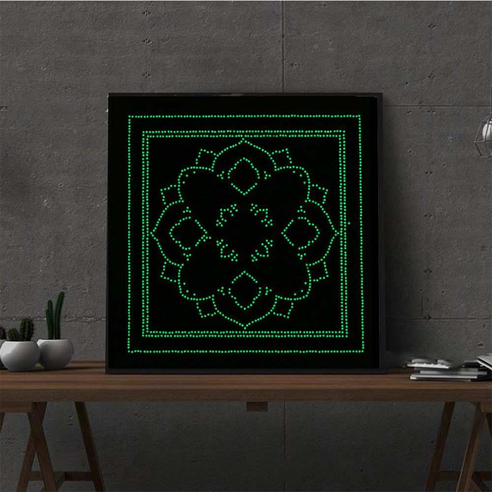 Blue Mandala Luminous Special Shaped Diamond Painting