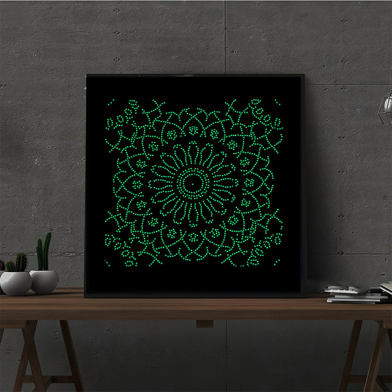 Daisy Mandala Luminous Special Shaped Diamond Painting