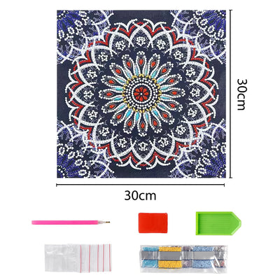 Daisy Mandala Luminous Special Shaped Diamond Painting