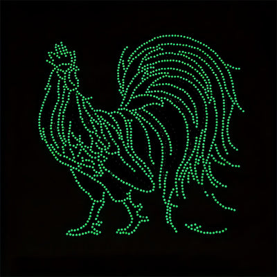 Colorful Cock Luminous Special Shaped Diamond Painting