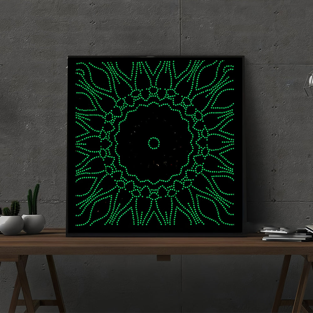Dizzying Mandala Luminous Special Shaped Diamond Painting