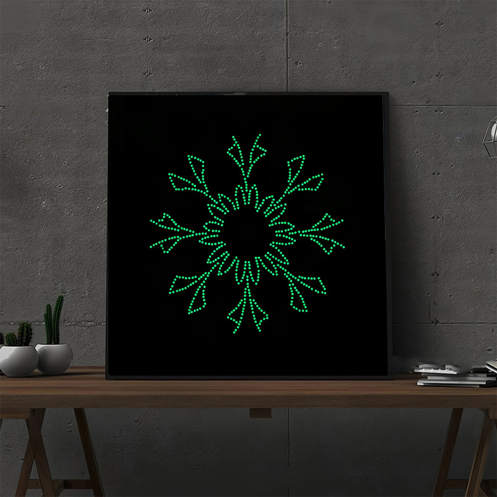 Purple and White Mandala Luminous Special Shaped Diamond Painting