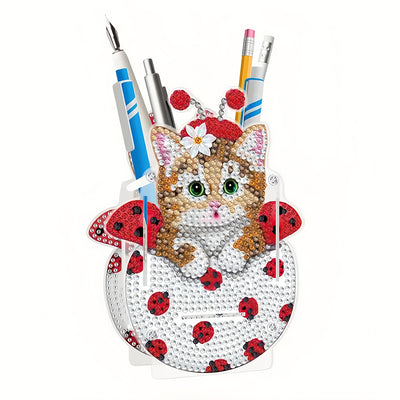 Cute Cup Cat Diamond Painting Pen Holder