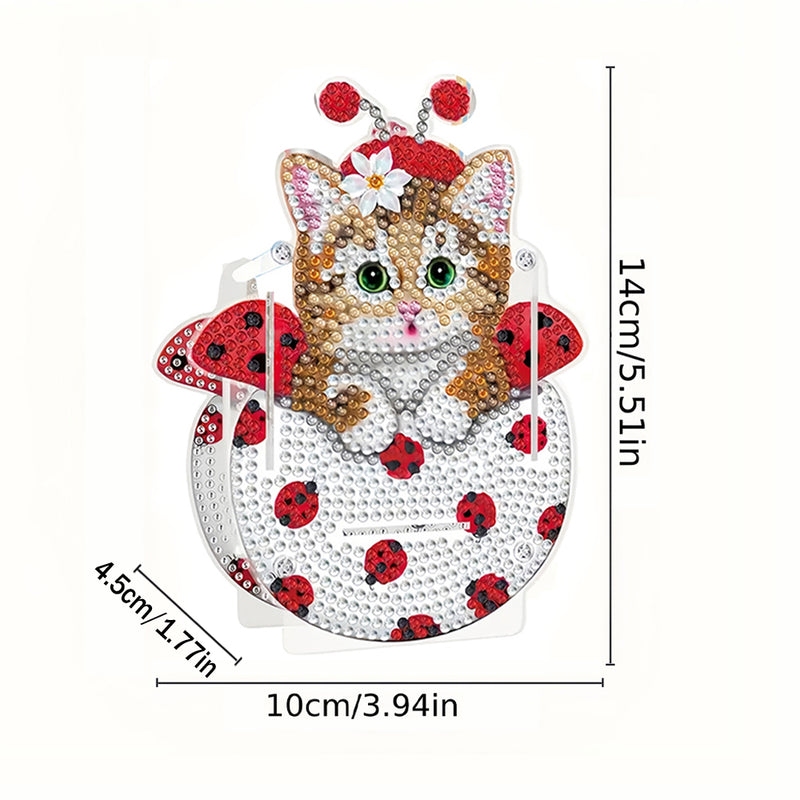 Cute Cup Cat Diamond Painting Pen Holder