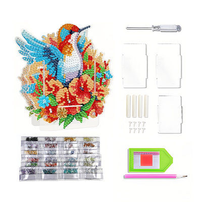 Bird in Flowers Diamond Painting Pen Holder