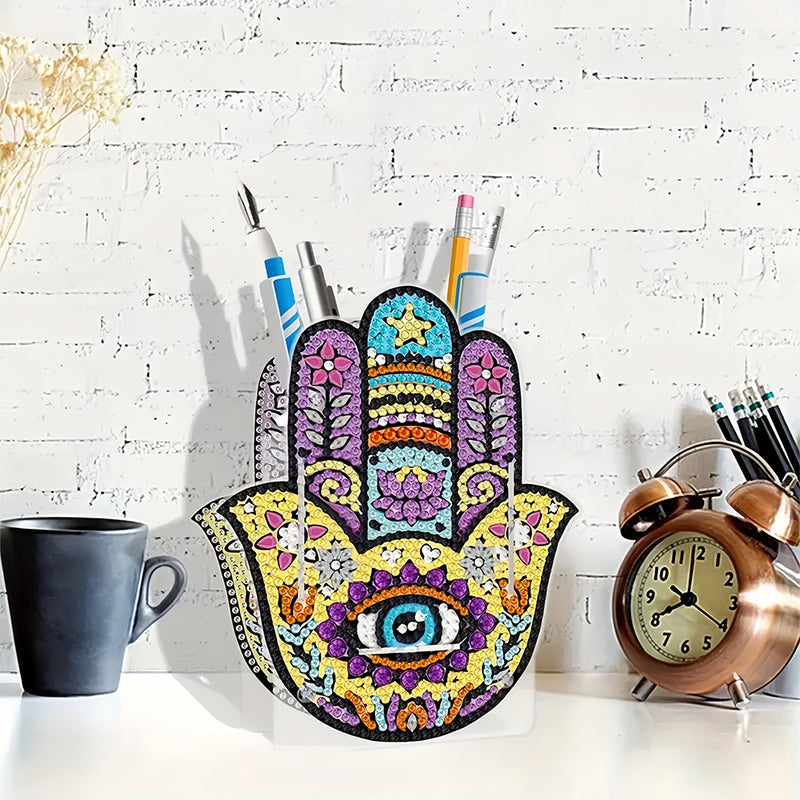 Hamsa Hand Diamond Painting Pen Holder