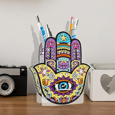 Hamsa Hand Diamond Painting Pen Holder