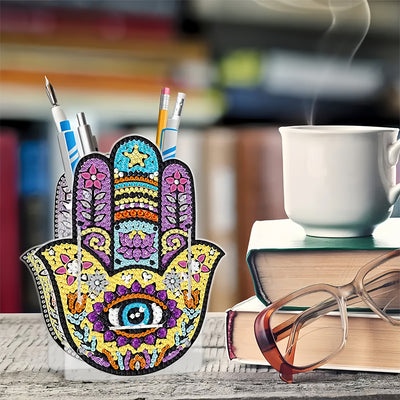 Hamsa Hand Diamond Painting Pen Holder