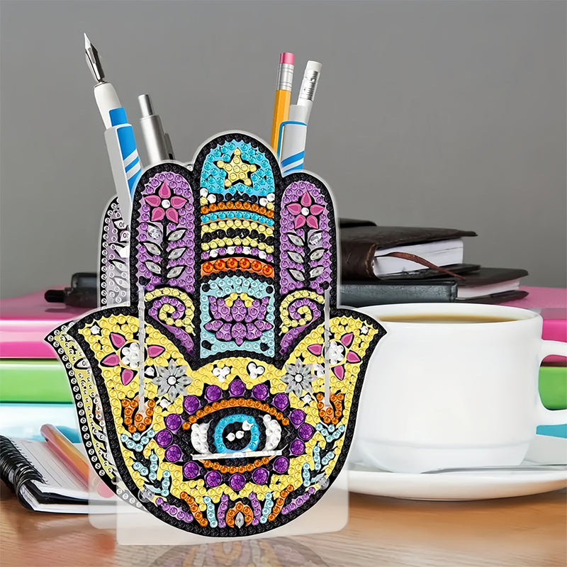 Hamsa Hand Diamond Painting Pen Holder