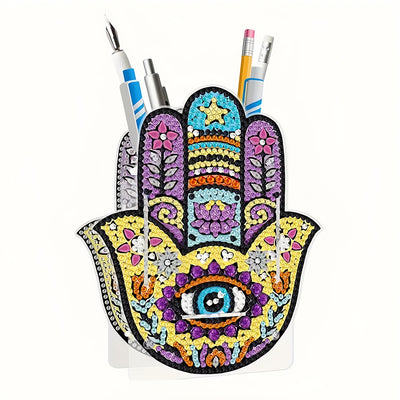 Hamsa Hand Diamond Painting Pen Holder