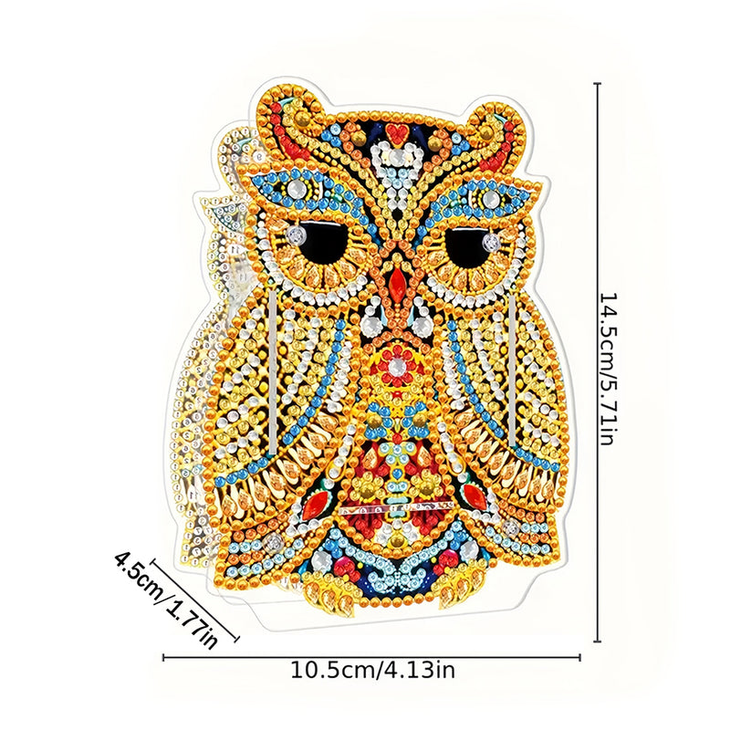 Golden Owl Diamond Painting Pen Holder