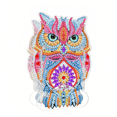 Pink Owl Diamond Painting Pen Holder