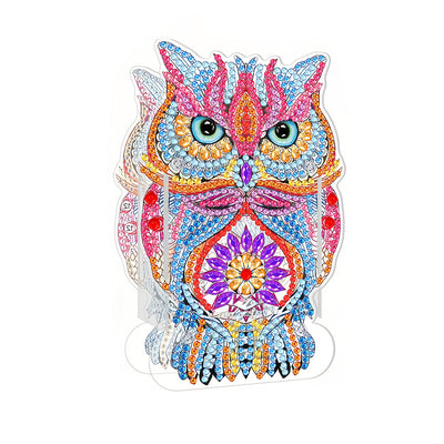 Pink Owl Diamond Painting Pen Holder