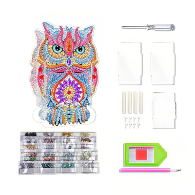 Pink Owl Diamond Painting Pen Holder