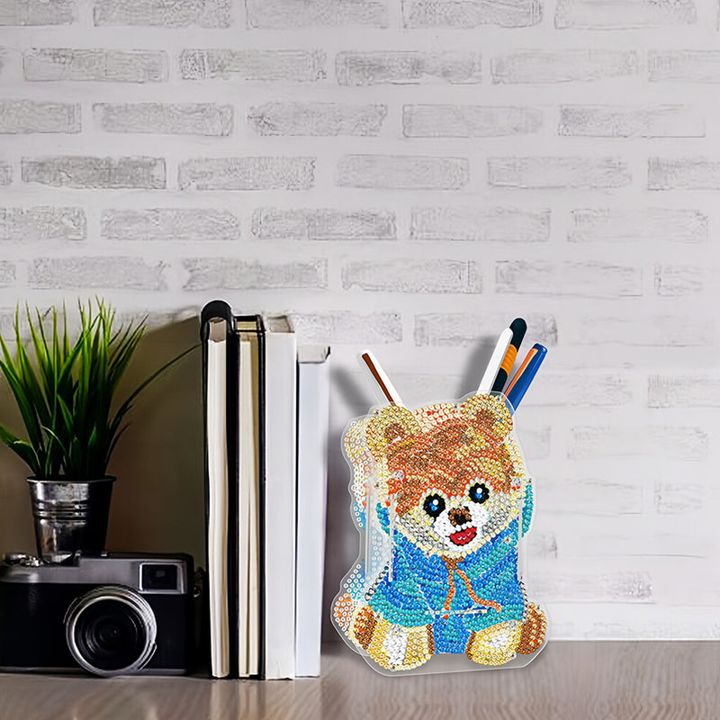 Cute Bear Diamond Painting Pen Holder