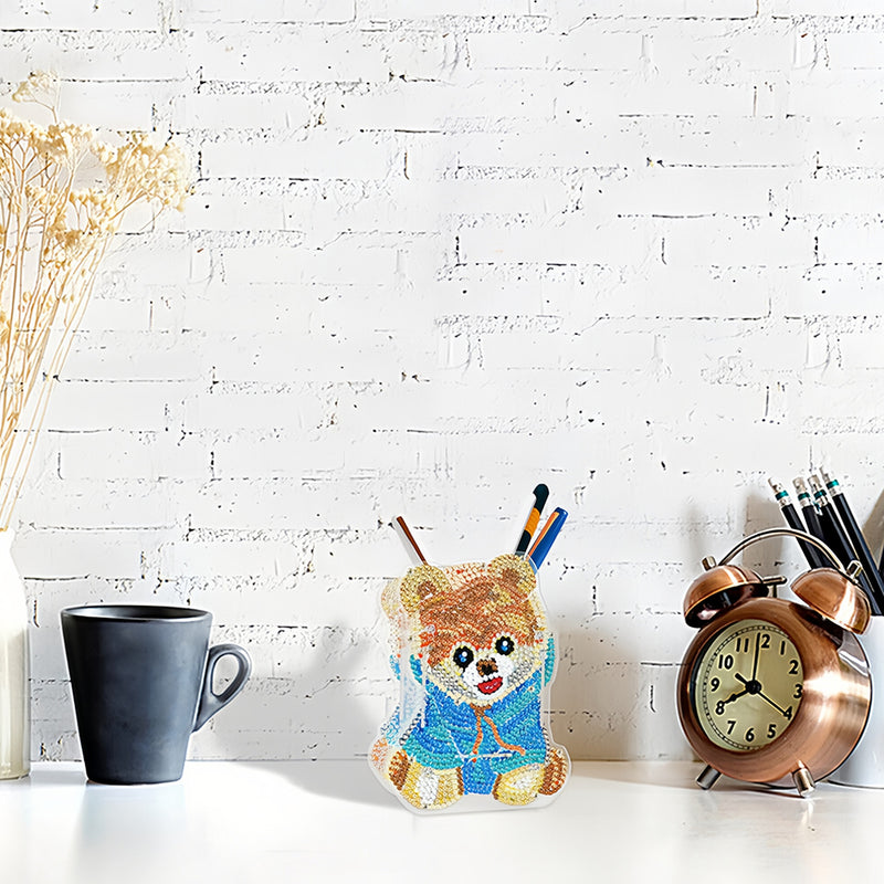 Cute Bear Diamond Painting Pen Holder