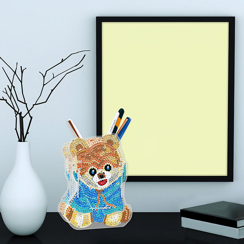 Cute Bear Diamond Painting Pen Holder