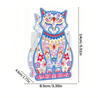 Cat with Eyes Closed Diamond Painting Pen Holder