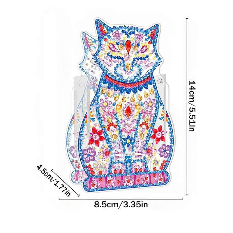 Cat with Eyes Closed Diamond Painting Pen Holder