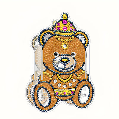 Brown Bear Diamond Painting Pen Holder