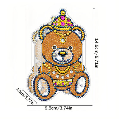 Brown Bear Diamond Painting Pen Holder