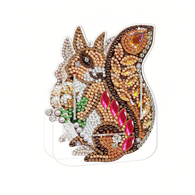 Happy Brown Squirrel Diamond Painting Pen Holder