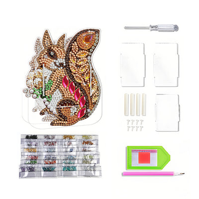 Happy Brown Squirrel Diamond Painting Pen Holder