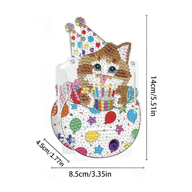 Birthday Cat Diamond Painting Pen Holder