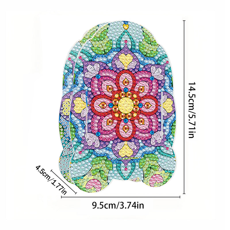 Red and Green Mandala Diamond Painting Pen Holder