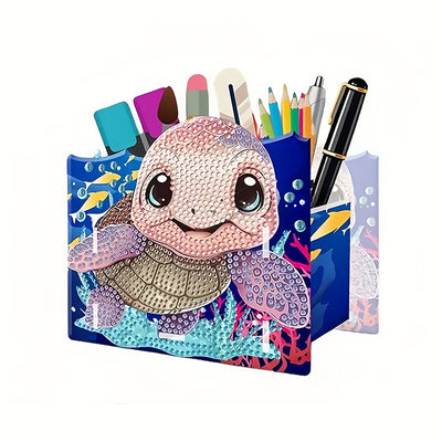 Cute Little Turtle Diamond Painting Pen Holder