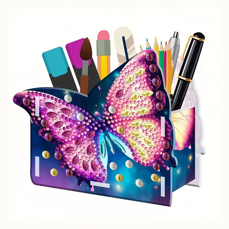 Beautiful Butterfly Diamond Painting Pen Holder