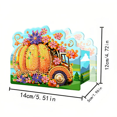 Pumpkin Car Diamond Painting Pen Holder