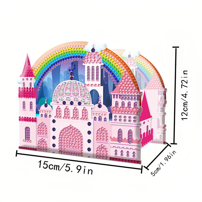 Rainbow Castle Diamond Painting Pen Holder