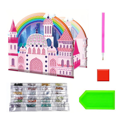 Rainbow Castle Diamond Painting Pen Holder