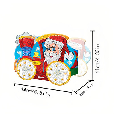 Santa's Car Diamond Painting Pen Holder