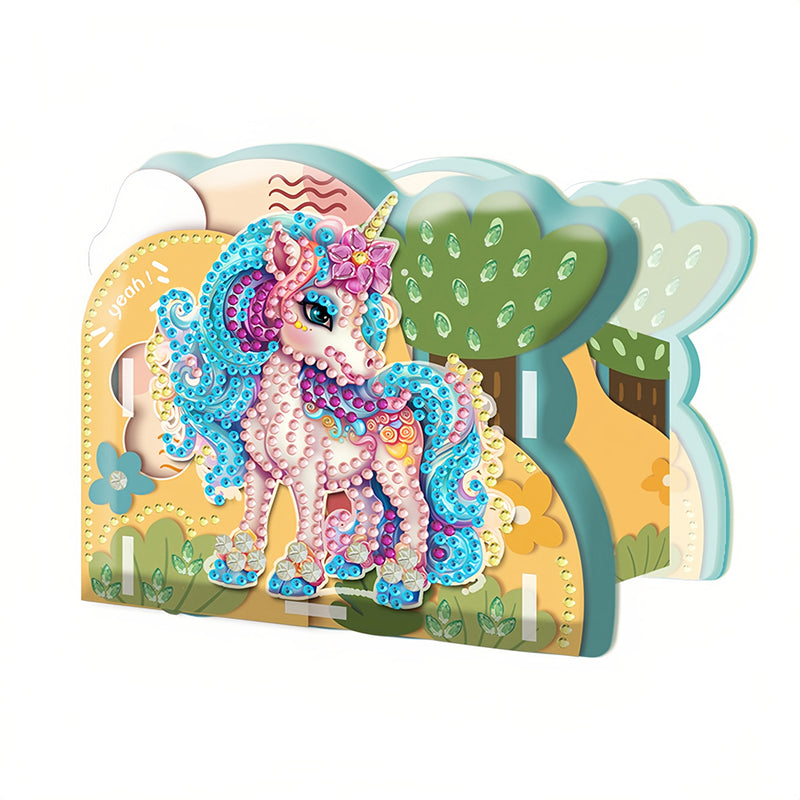 Pink Unicorn in Forest Diamond Painting Pen Holder