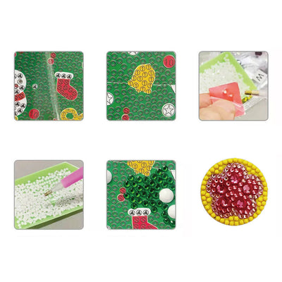 5Pcs Cute Pattern Mobile Phone Airbag Holder Diamond Painting Kits