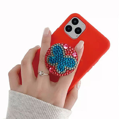 5Pcs Cute Blue Pattern Mobile Phone Airbag Holder Diamond Painting Kits