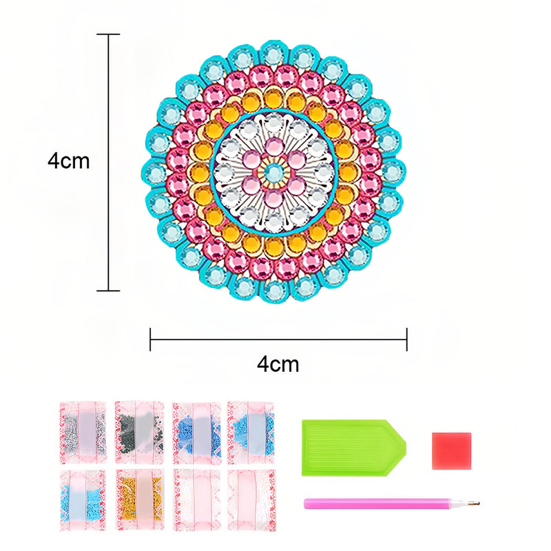 6Pcs Beautiful Mandala Mobile Phone Airbag Holder Diamond Painting Kits