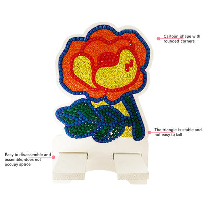 Red Rose Flower Mobile Phone Resin Holder Diamond Painting Kits